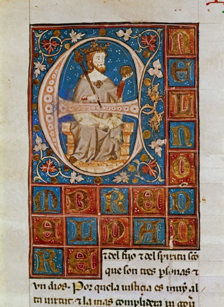 ORDENAMIENTO ALCALA MINIATURA DE LA LETRA E Y ALFONSO XI
MADRID, BIBLIOTECA