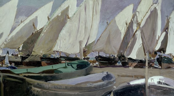 Sorolla, Voiles au soleil couchant