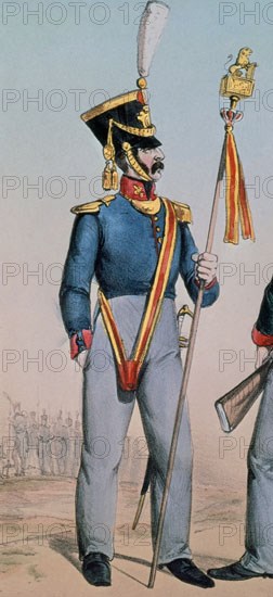 VILLEGAS
UNIFORMES MILITARES S XIX (1821)-DET LEONIFERO (CONJUNTO Nº 4488)
MADRID, ARCHIVO