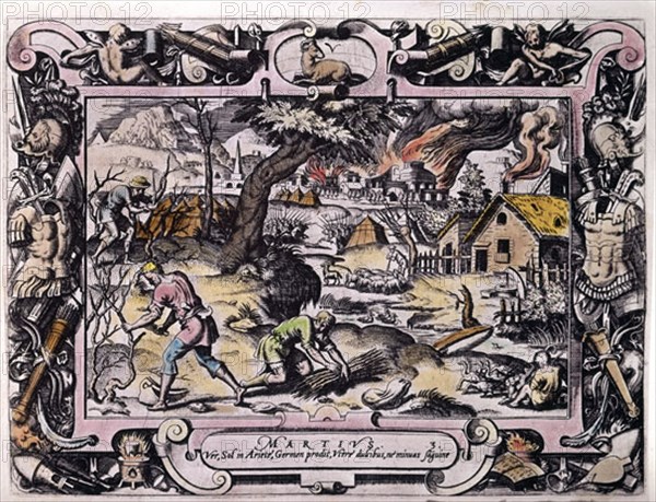 CALENDARIO - EL MES DE MARZO - S XVI
SAN LORENZO DEL ESCORIAL,