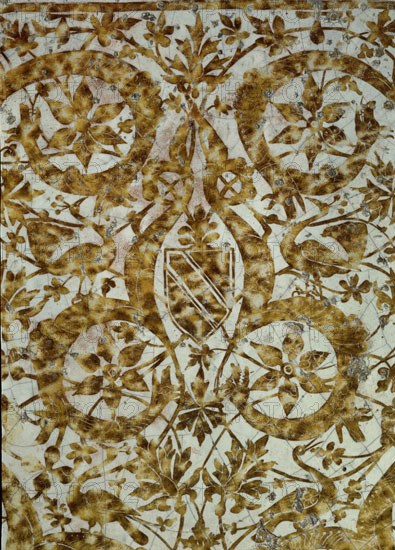 AZULEJO FORTUNY-DET DECORACION VEGETAL CON ESCUDO-S XV-CONJ Nº 404
MADRID, INSTITUTO VALENCIA DE