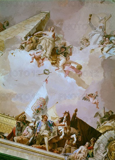 TIEPOLO GIOVANNI BATTISTA 1696/1770
SALON DEL TRONO - REPRESENTACION DE LA GRANDEZA DE LA