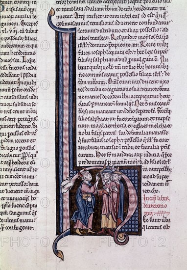 BIBLIA S XIII- LETRA H- MOISES HABLA A LOS HEBREOS-MINIATURA GOTICA
Madrid, musée Lazaro