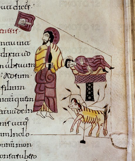 LECCIONARIO- SIGNATURA 22- SACRIFICIO DE ISAAC-MINIATURA MOZARABE
MADRID, ACADEMIA DE
