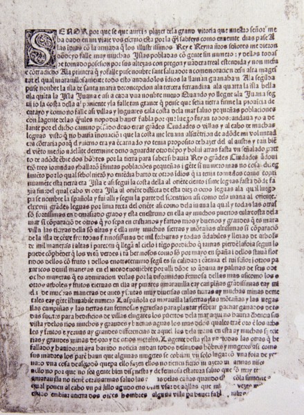 Lettre de Christophe Colomb à Louis de Santangel