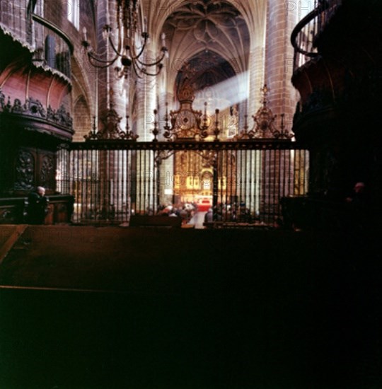 INTERIOR HACIA EL ALTAR MAYOR-
LOGROÑO, CATEDRAL
RIOJA

This image is not downloadable. Contact