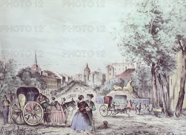 LA CALLE DE ALCALA EN 1847-LITOGRAFIA S XIX-ROMANTICISMO ESPAÑOL
Madrid, public museum