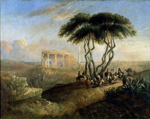 PEREZ VILLAAMIL JENARO 1807/54
PAISAJE ORIENTAL CON RUINAS CLASICAS-1842-OLEO/LIENZO 0,78X0,96