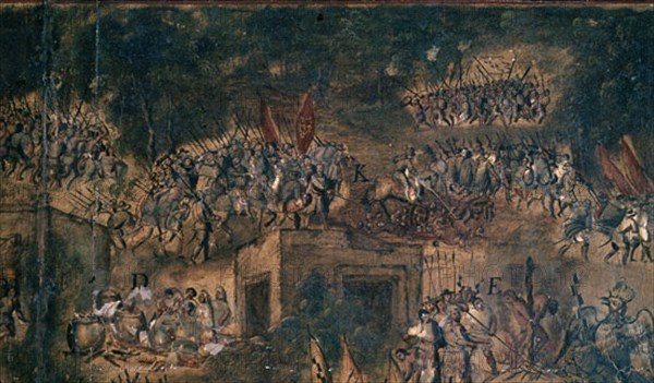 GONZALEZ MIGUEL Y JUAN
RETIRADA ESPAÑOLA-NOCHE TRISTE- HERNAN CORTES Y SU EJERCITO - ENCONCHADO