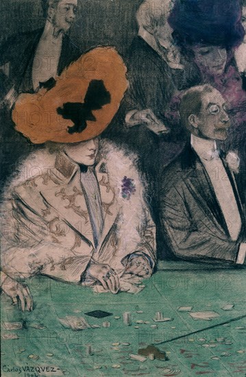 VAZQUEZ CARLOS
RIEN NE VA PLUS (CARBONCILLO)  1902
MADRID, COLECCION BLANCO Y NEGRO
MADRID