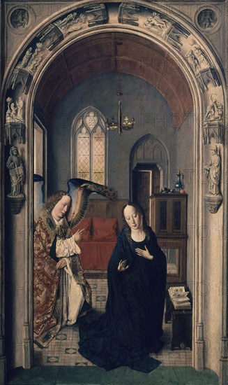 BOUTS DIRK 1415/75
LA ANUNCIACION - 1445 - O/T 80x56 - NP 1461 - GOTICO FLAMENCO
MADRID, MUSEO