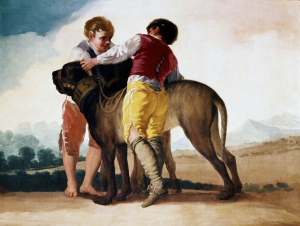 Goya, Deux garçons et un mâtin