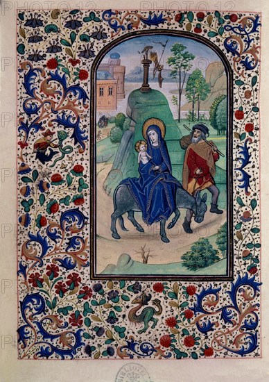 VRELANT GUILLERMO 1410/81
LIBRO DE HORAS DE LEONOR DE LA VEGA- HUIDA A EGIPTO-VIT 24-2-PG 105 V-