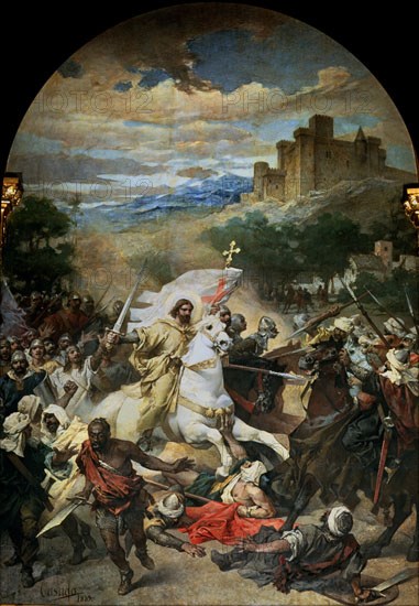 CASADO DEL ALISAL JOSE 1831/1886
SANTIAGO EN LA BATALLA DE CLAVIJO
MADRID, IGLESIA DE SAN