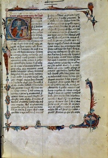 SENECA 4 AC/65 DC
MS Q-I-18-FOL 3-SENECAE OPERA.S XIV.RETRATO DE SENECA.
SAN LORENZO DEL