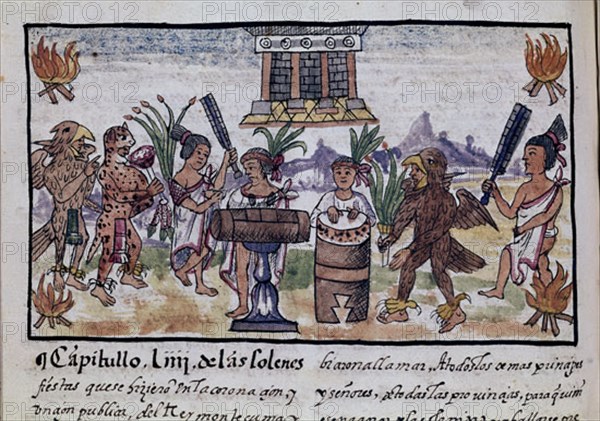 DURAN DIEGO 1537/1588
HISTORIA INDIAS NUEVA ESPANA-FIESTA MOCTEZUMA
MADRID, BIBLIOTECA