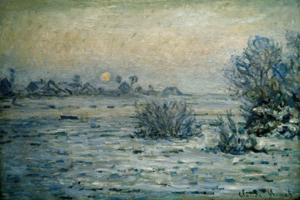 Monet, Paysage de neige au crépuscule