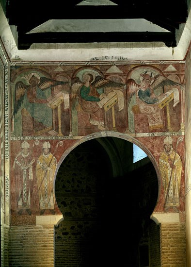 PINTURAS MUDEJARES-HOY MUS DE LOS CONCILIOS-SUP EVANGELISTAS ESCRIBEN
TOLEDO, IGLESIA DE SAN ROMAN