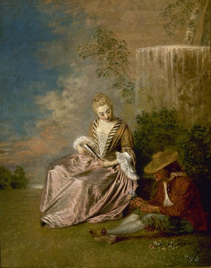 WATTEAU JEAN-ANT 1684/1721
EL ENAMORADO TIMIDO - S XVIII - ROCOCO FRANCES - ESCENA