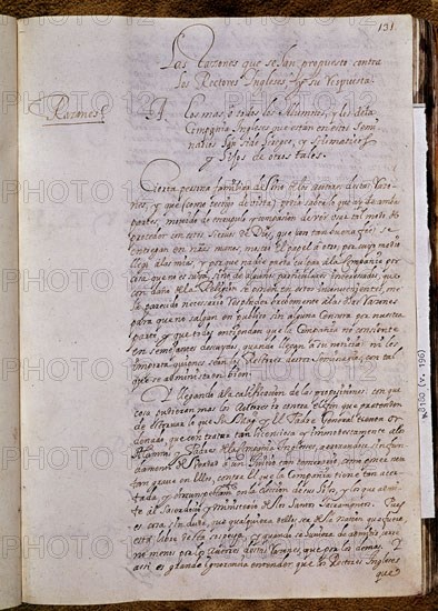 MANUSC SOBRE PERSIA-RAZONES CONTRA RECTORES INGLESES-1610
MADRID, BIBLIOTECA