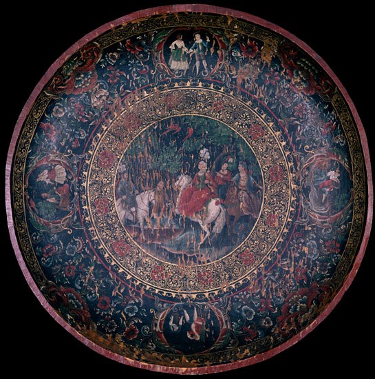BATEA DE MADERA LACADA CON ESCENAS DEL QUIJOTE- ARTE MEXICANO - S XVIII
MADRID, MUSEO DE