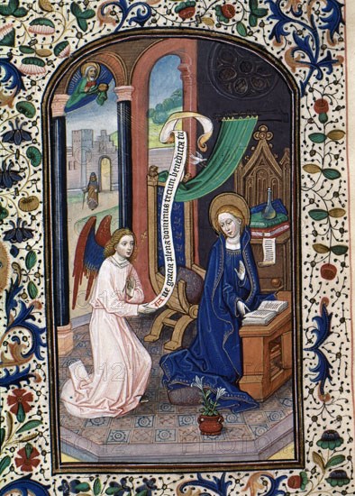 VRELANT GUILLERMO 1410/81
LIBRO DE HORAS DE LEONOR DE LA VEGA- LA ANUNCIACION - MANUSCRITO