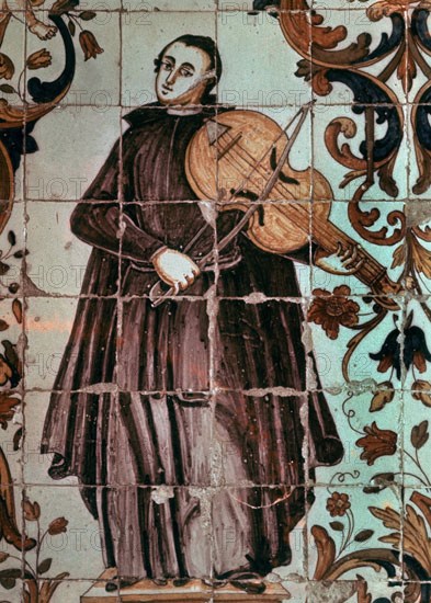 AZULEJO DE CERAMICA SEVILLANA-DETALLE MUSICO CON VIOLIN
MALAGA, PALACIO EPISCOPAL
MALAGA

This