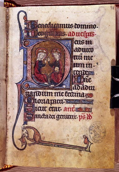 LIBRO DE HORAS FRANCES S XIII- CORONACION Y GLORIFICACION DE LA VIRGEN- F91
MADRID, BIBLIOTECA