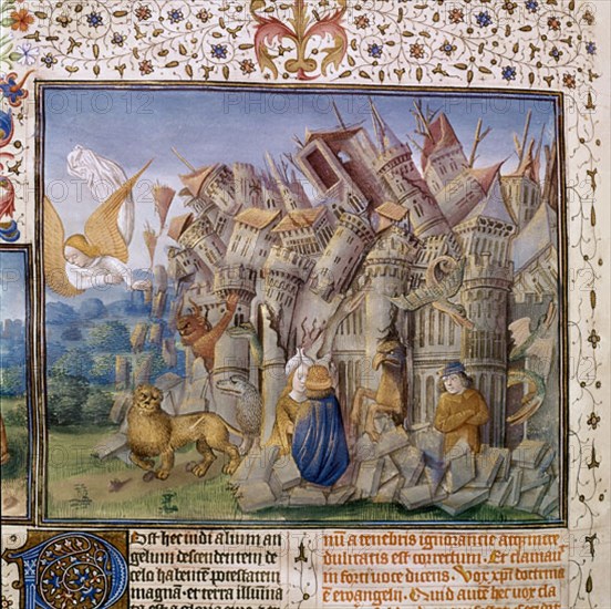 COLOMBE JUAN
APOCALIPSIS FIGURADO-BORD 1557-DESTRUCCION DE CIUDAD POR MONSTRUOS
SAN LORENZO DEL