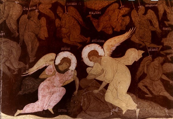 DIONISSIUS
DET - DESCENDIMIENTO DE CRISTO AL LIMBO - 1500 - ICONO RUSO
NOVGOROD, GALERIA DE LOS