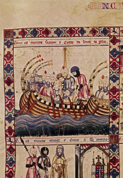 ALFONSO X EL SABIO 1221/84
MTI1-CANTIGA STA MARIA Nº95-F139R-A- MOROS SACAN AL CONDE DE SU