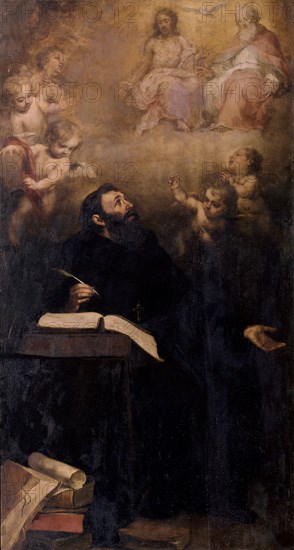 MURILLO BARTOLOME 1618/1682
SAN AGUSTIN ESCRIBIENDO-S XVII
SEVILLA, MUSEO BELLAS ARTES - CONVENTO