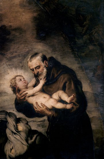 MURILLO BARTOLOME 1618/1682
SAN FELIX DE CANTALICIO Y EL NINO
SEVILLA, MUSEO BELLAS ARTES -