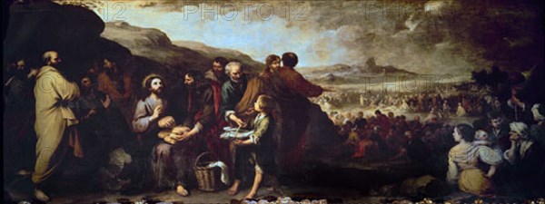 MURILLO BARTOLOME 1618/1682
MULTIPLICACION DE LOS PANES Y PECES -MILAGRO
SEVILLA, HOSPITAL DE LA
