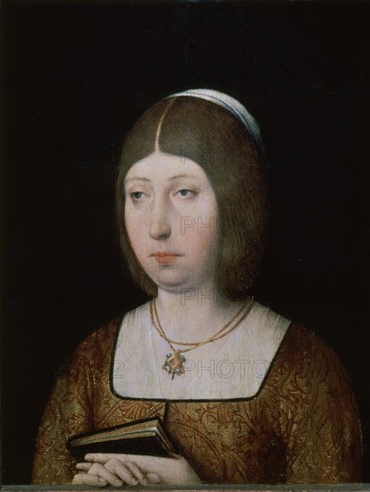 ANONIMO FLAMENCO
RETRATO DE LA REINA ISABEL LA CATOLICA -1490-1492        NºP 7656
MADRID, MUSEO