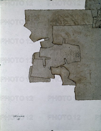 CHILLIDA EDUARDO 1924/2002
COLLAGE - PAPEL Y PINTURA- S  XX -
MADRID, COLECCION