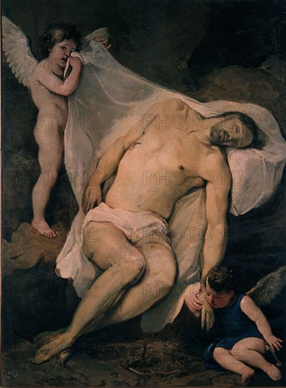 SEGALA
CRISTO MUERTO Y DOS ANGELES LLORANDO
VENECIA, ACADEMIA B ARTES
ITALIA

This image is