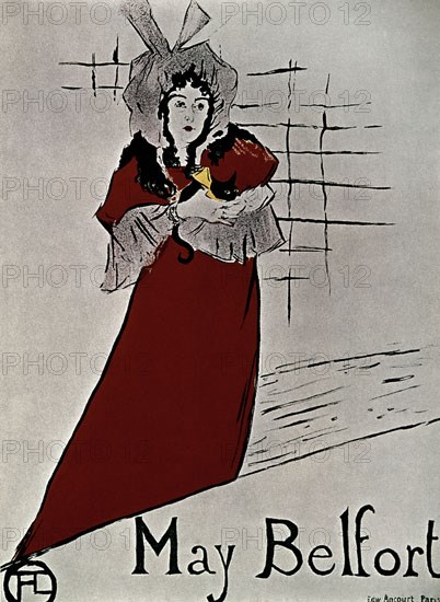 TOULOUSE LAUTREC 1864/1901
CARTEL LITOGRAFICO-MAY BELFORT 1895-0,75X0,61 M-
PARIS, BIBLIOTECA