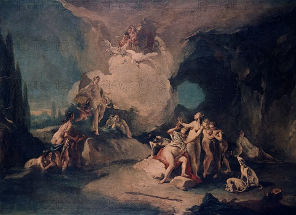 TIEPOLO GIOVANNI BATTISTA 1696/1770
DIANA DESCUBRE EL EMBARCO DE CALIXTO
VENECIA, ACADEMIA B