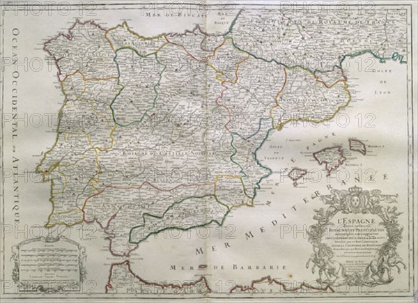 IAILLOT H
MAPA-ESPAÑA Y PORTUGAL DIVIDIDA EN REINOSY PRINCIPADOS-1708
MADRID, BIBLIOTECA NACIONAL