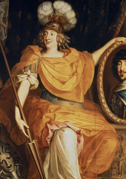 Bourguignon, The Duchess of Montpensier holding the portrait of his father the Duke of Orleans