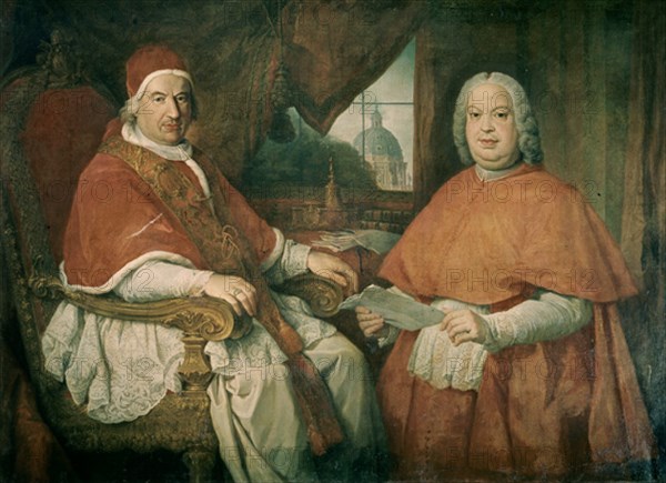 PANNINI
*BENEDICTO XIV Y CARDENAL VALENTIN GONZAGA
ROMA, MUSEO ROMA
ITALIA