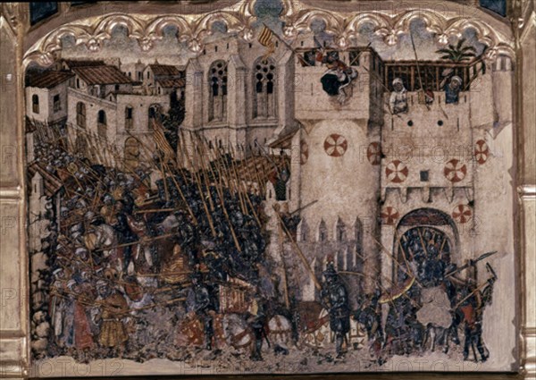 NISARD PERE
RETABLO DE SAN JORGE- ASALTO A PUERTA DE BAB AL KOFOL
PALMA, MUSEO