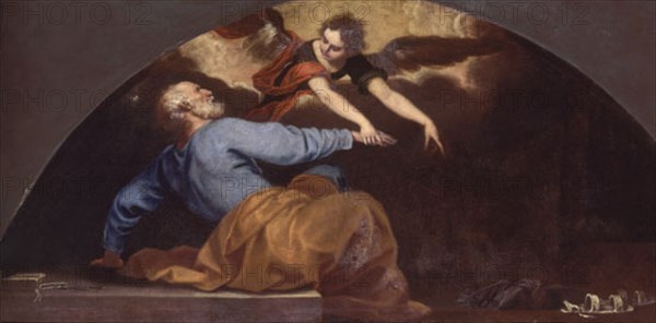 CANO ALONSO 1601/1667
SAN PEDRO LIBERADO POR EL ANGEL-LIENZO 96x194 CM    NP 7290
MADRID, MUSEO