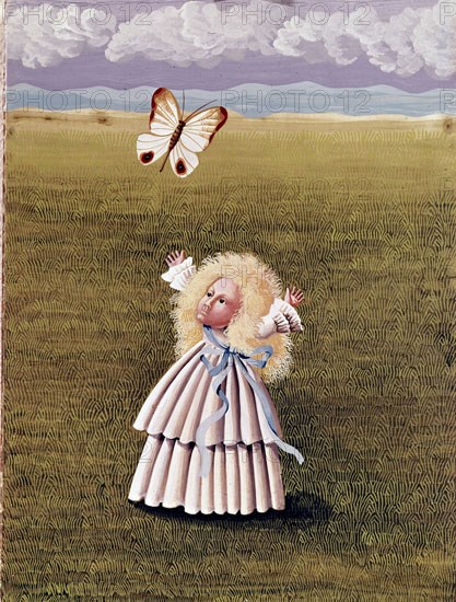 VILLAR ISABEL
PINTURA NAIF-NINA Y MARIPOSA
MADRID, COLECCION PARTICULAR
MADRID