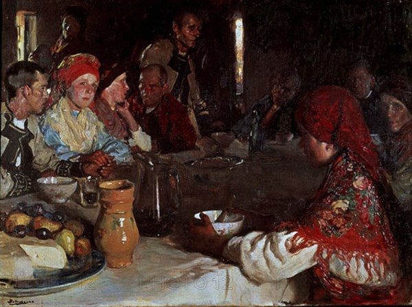ALVAREZ SOTOMAYOR FERNANDO 1875-1960
FIESTA GALLEGA 1915
SANTIAGO, MUSEO NACIONAL
CHILE

This