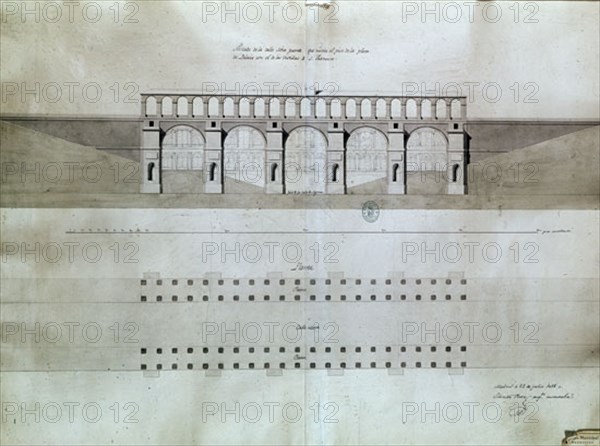 PEREZ SILVESTRE
DIBUJO-PUENTE DEL PALACIO S FRANCISCO
Madrid, musée municipal