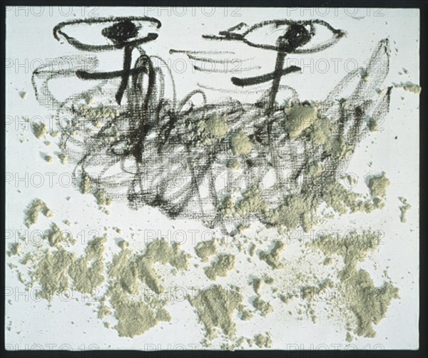 TAPIES ANTONI 1923-
CARA MARRON 2000-TECNICA MIXTA SOBRE TELA.545x655CM
BARCELONA, FUNDACION