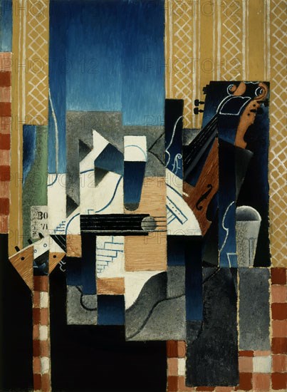 GRIS JUAN 1887/1927
BODEGON VIOLIN Y GUITARRA-Nº CASON 7079
MADRID, CASON RETIRO
MADRID

This