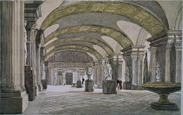 GRABADO-MUSEO DEL LOUVRE DE PARIS-SALA CARIATIDES
PARIS, COLECCION PARTICULAR
FRANCIA

This